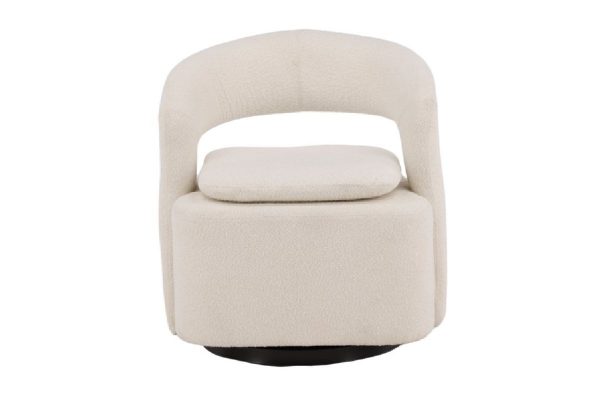 Fauteuil bouclette blanc Hardy
