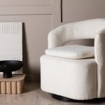 Fauteuil bouclette blanc Hardy