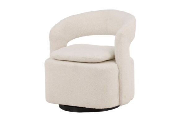 Fauteuil bouclette blanc Hardy