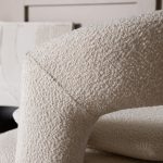 Fauteuil bouclette blanc Hardy