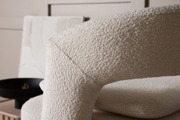 Fauteuil bouclette blanc Hardy