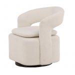 Fauteuil bouclette blanc Hardy
