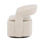 Fauteuil bouclette blanc Hardy