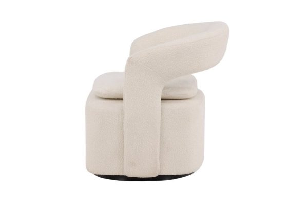 Fauteuil bouclette blanc Hardy