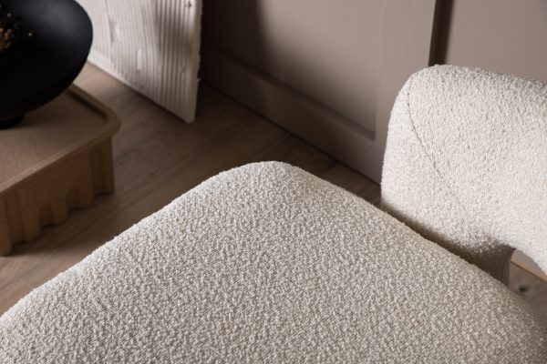 Fauteuil bouclette blanc Hardy