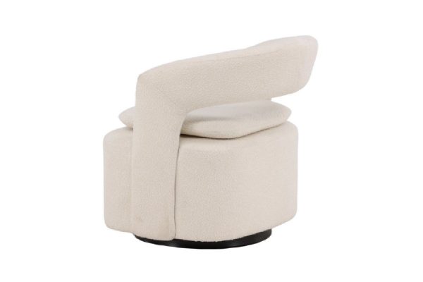 Fauteuil bouclette blanc Hardy