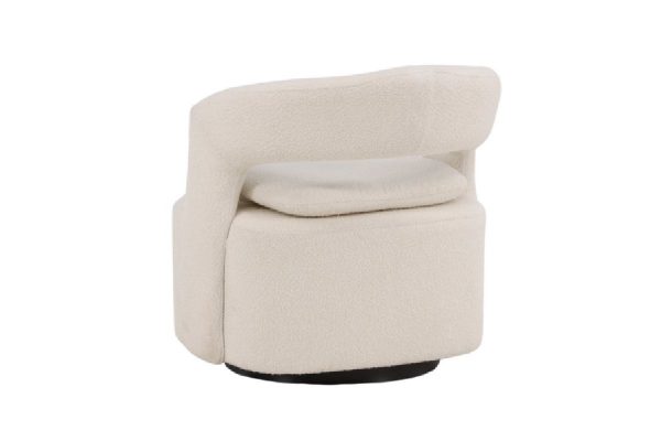 Fauteuil bouclette blanc Hardy