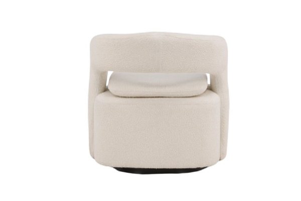 Fauteuil bouclette blanc Hardy