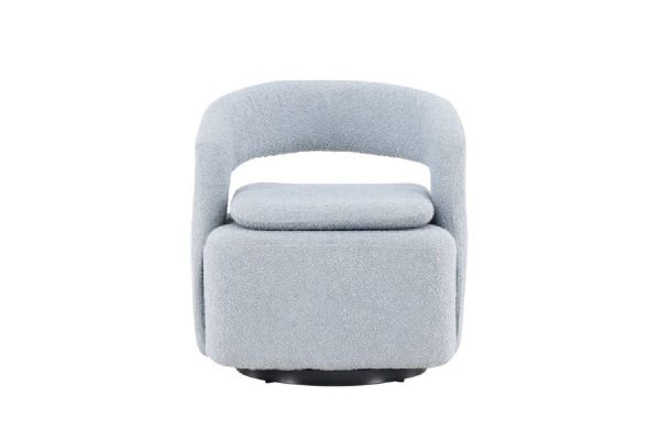 Fauteuil bouclette bleu Hardy