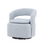 Fauteuil bouclette bleu Hardy
