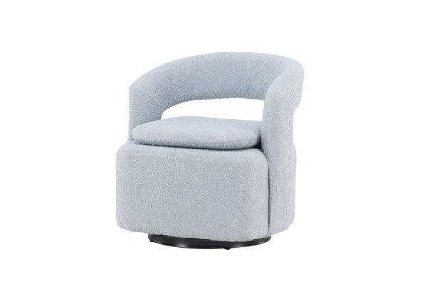 Fauteuil bouclette bleu Hardy