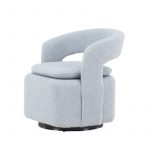 Fauteuil bouclette bleu Hardy