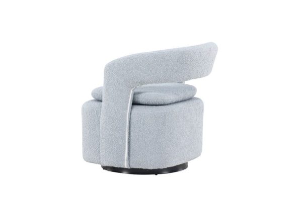 Fauteuil bouclette bleu Hardy