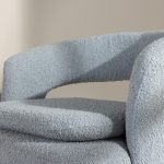 Fauteuil bouclette bleu Hardy