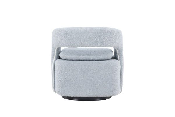 Fauteuil bouclette bleu Hardy
