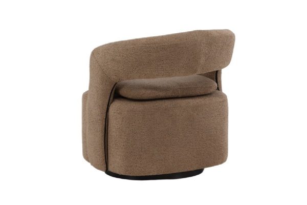 Fauteuil bouclette marron Hardy