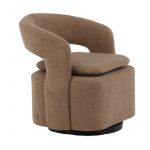 Fauteuil bouclette marron Hardy