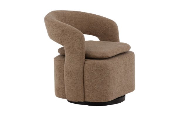Fauteuil bouclette marron Hardy
