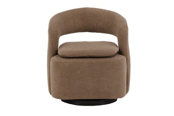 Fauteuil bouclette marron Hardy