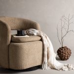 Fauteuil bouclette marron Hardy