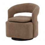 Fauteuil bouclette marron Hardy
