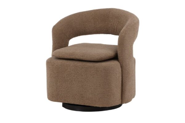 Fauteuil bouclette marron Hardy