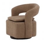 Fauteuil bouclette marron Hardy