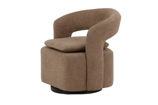 Fauteuil bouclette marron Hardy