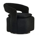 Fauteuil bouclette noir Hardy
