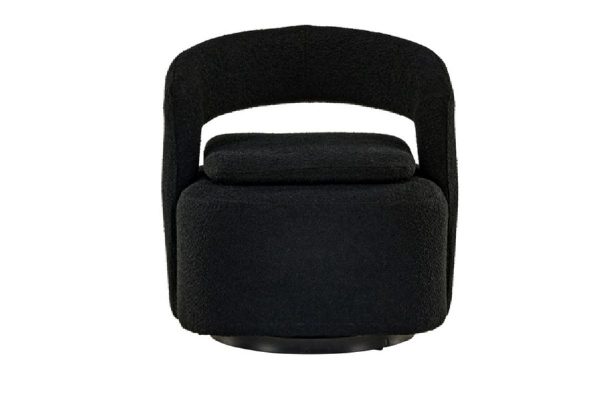 Fauteuil bouclette noir Hardy