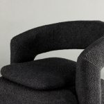 Fauteuil bouclette noir Hardy