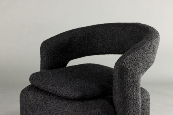 Fauteuil bouclette noir Hardy