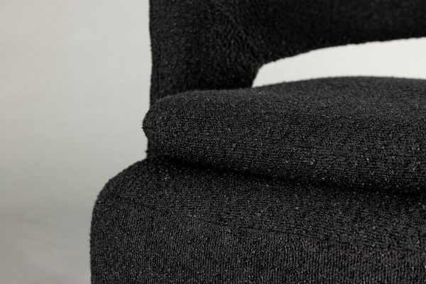 Fauteuil bouclette noir Hardy