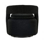 Fauteuil bouclette noir Hardy