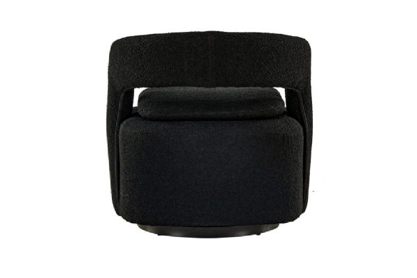 Fauteuil bouclette noir Hardy