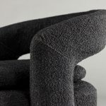 Fauteuil bouclette noir Hardy