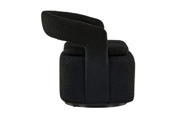 Fauteuil bouclette noir Hardy