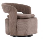 Fauteuil en velours marron Hardy