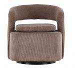 Fauteuil en velours marron Hardy