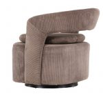 Fauteuil en velours marron Hardy