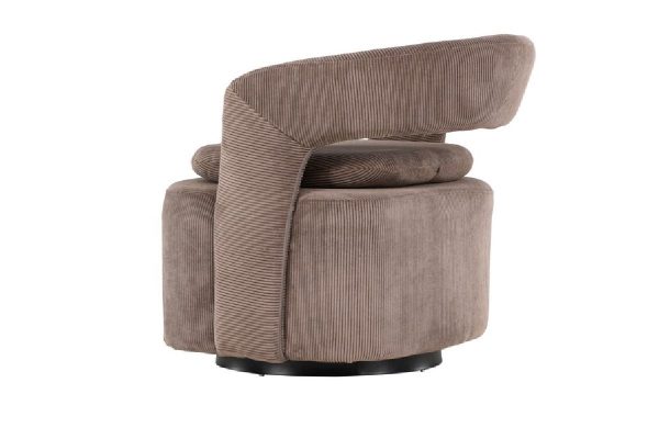 Fauteuil en velours marron Hardy