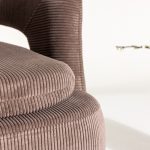 Fauteuil en velours marron Hardy