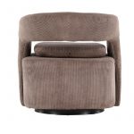 Fauteuil en velours marron Hardy