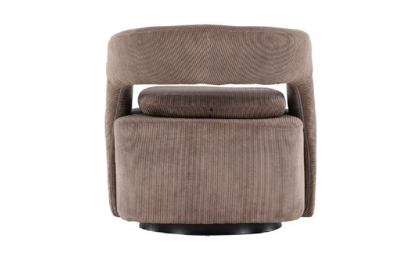 Fauteuil en velours marron Hardy