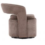 Fauteuil en velours marron Hardy