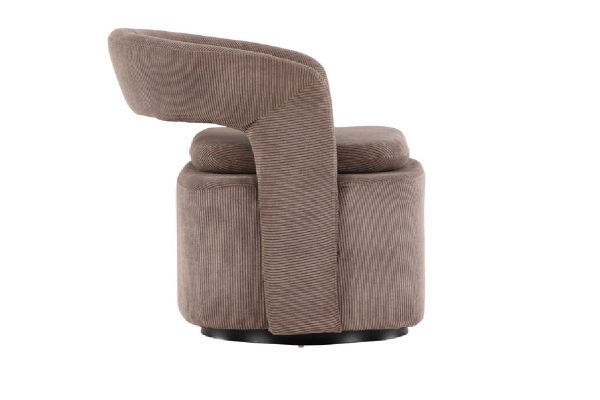 Fauteuil en velours marron Hardy
