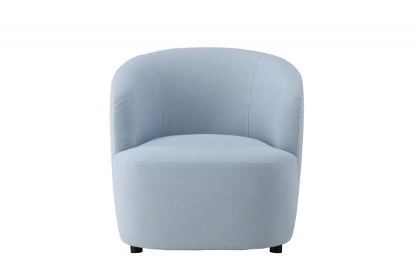 Fauteuil de salon bleu Bora
