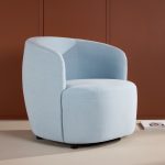 Fauteuil de salon bleu Bora