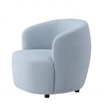 Fauteuil de salon bleu Bora