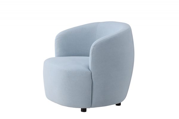 Fauteuil de salon bleu Bora